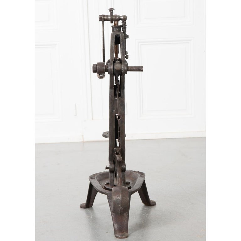 French Vintage Cast Iron Wine Bottle Corker For Sale at 1stDibs