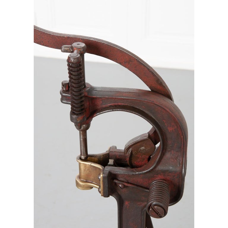 French Vintage Cast Iron Wine Bottle Corker For Sale at 1stDibs