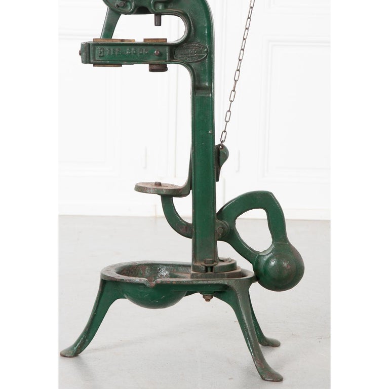 French Vintage Cast Iron Wine Bottle Corker For Sale at 1stDibs