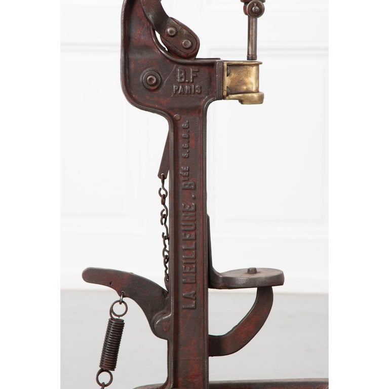 French Vintage Cast Iron Wine Bottle Corker For Sale at 1stDibs
