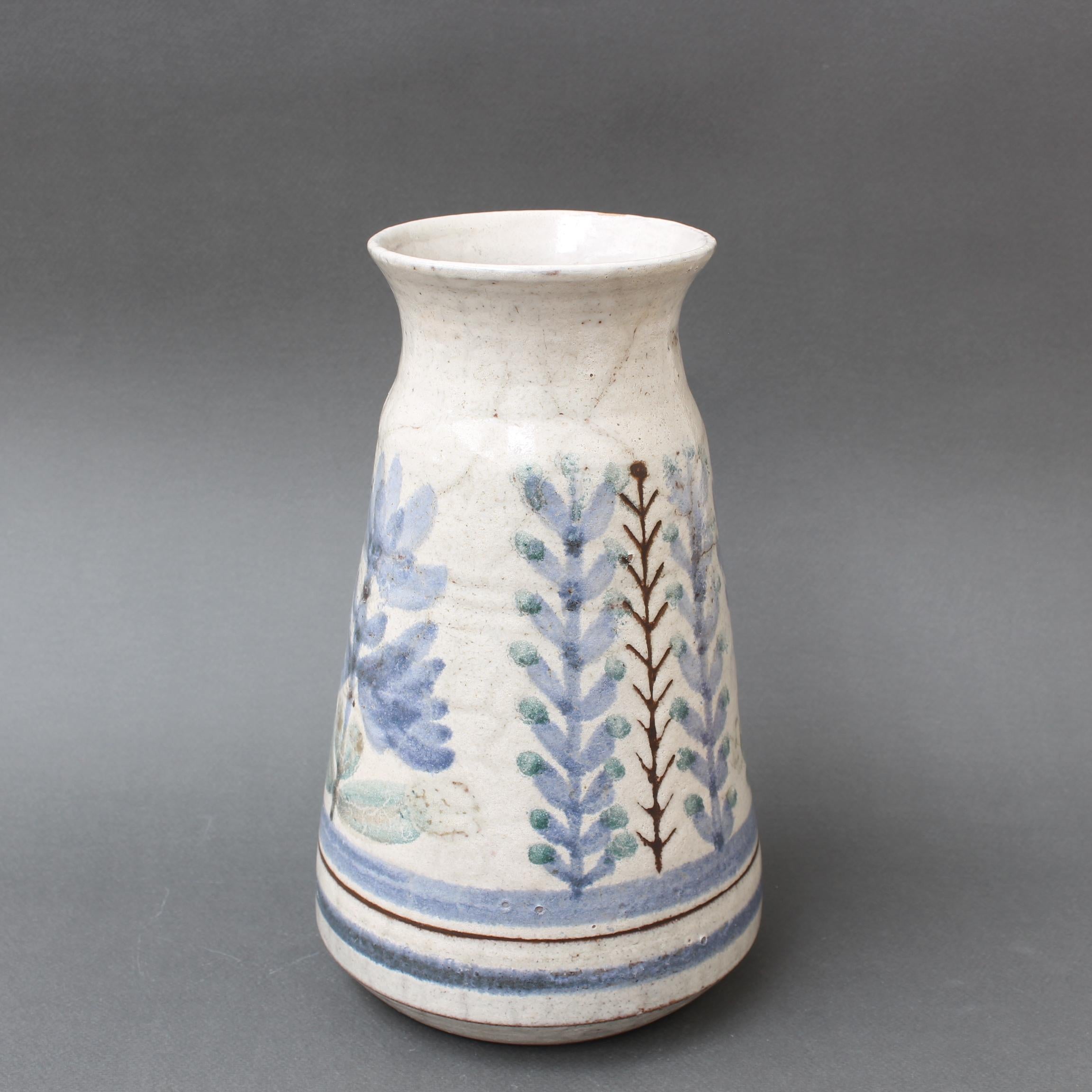 Mid-20th Century French Vintage Ceramic Flower Vase by Le Mûrier (circa 1960s) For Sale