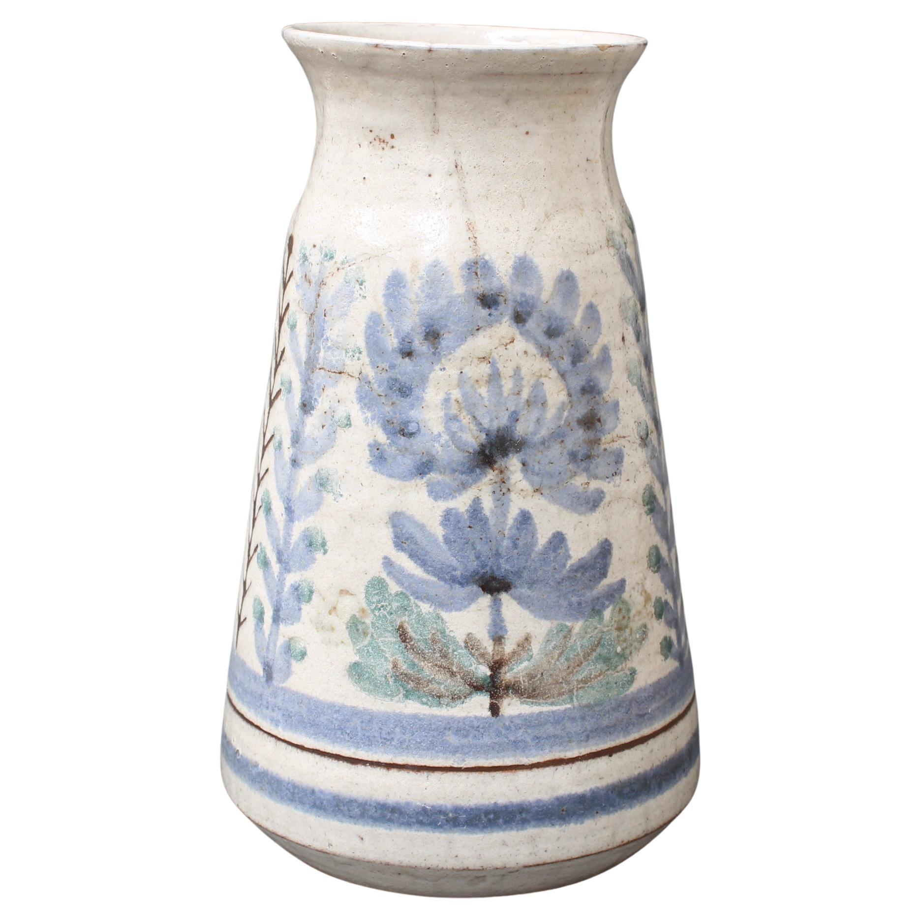 French Vintage Ceramic Flower Vase by Le Mûrier (circa 1960s) For Sale