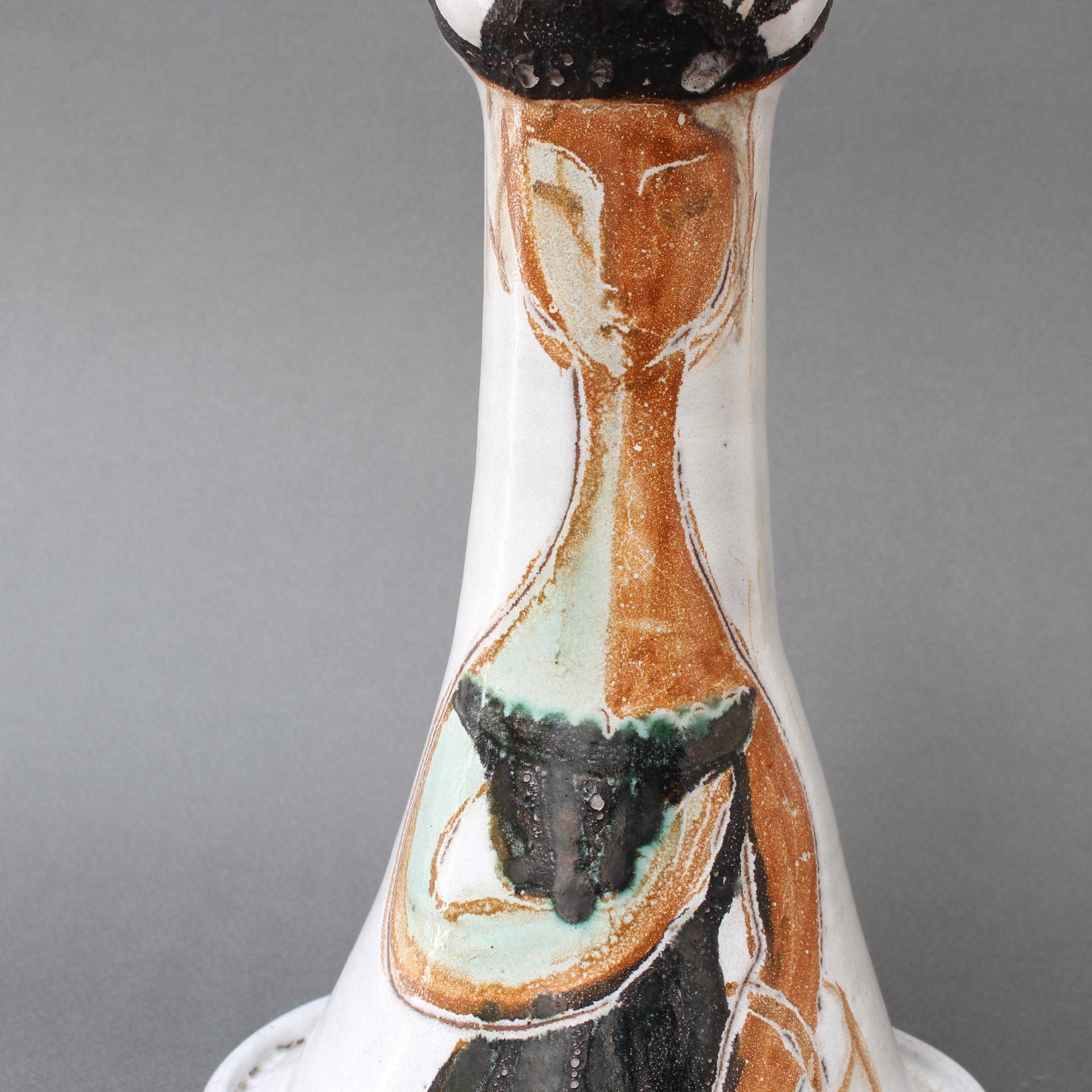 French Vintage Ceramic Lamp Base by Atelier du Grand Chêne 'circa 1950s' For Sale 3