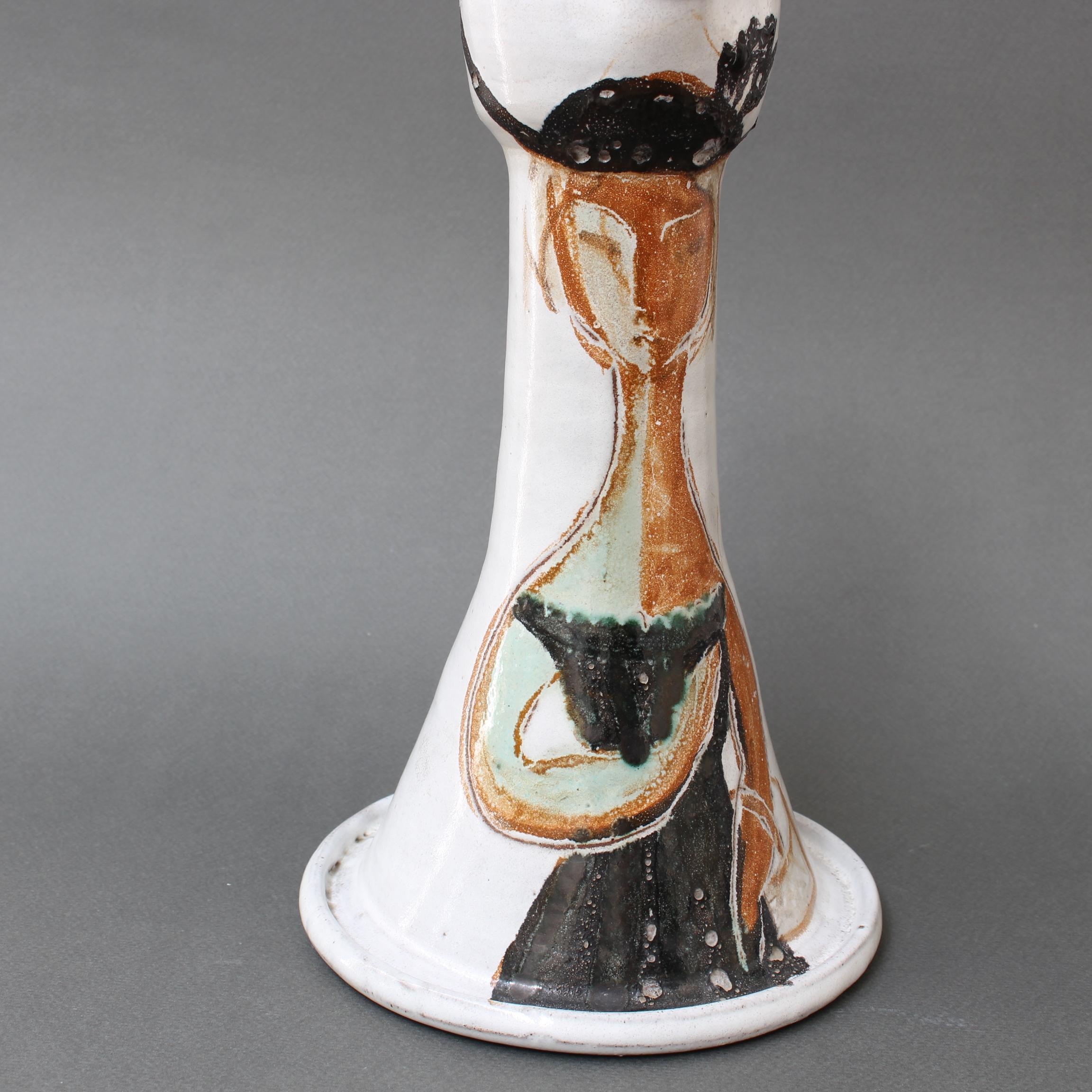 French Vintage Ceramic Lamp Base by Atelier du Grand Chêne 'circa 1950s' For Sale 1