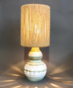 French Vintage Ceramic Table Lamp in the Style of Georges Pelletier (circa 1970s