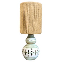 French Vintage Ceramic Table Lamp in the Style of Georges Pelletier (circa 1970s