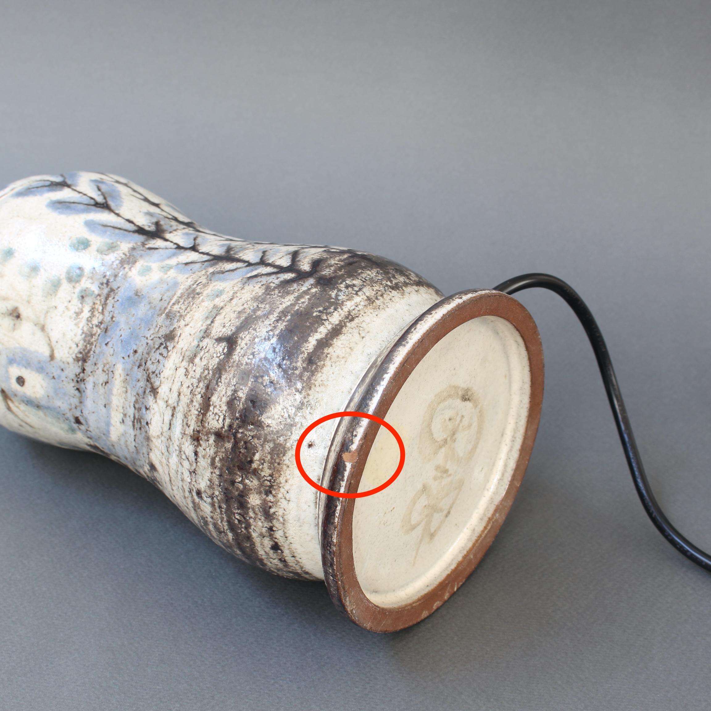 French Vintage Ceramic Table Lamp by Le Mûrier Studios 'circa 1960s' 6