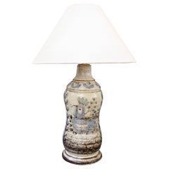 French Vintage Ceramic Table Lamp by Le Mûrier Studios 'circa 1960s'