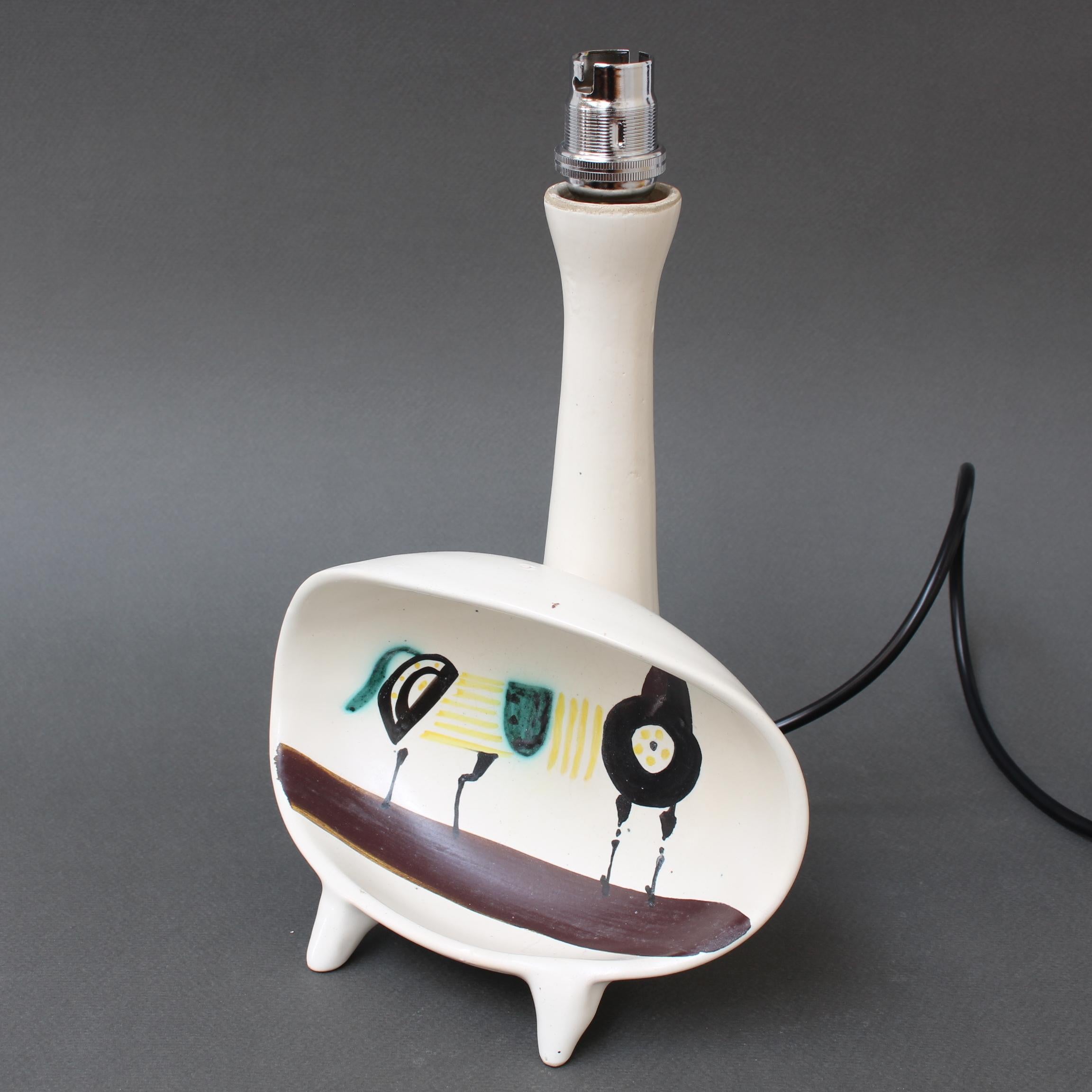 Lampe de bureau française en céramique vintage par Roger Capron, « vers les années 1950 » en vente 5