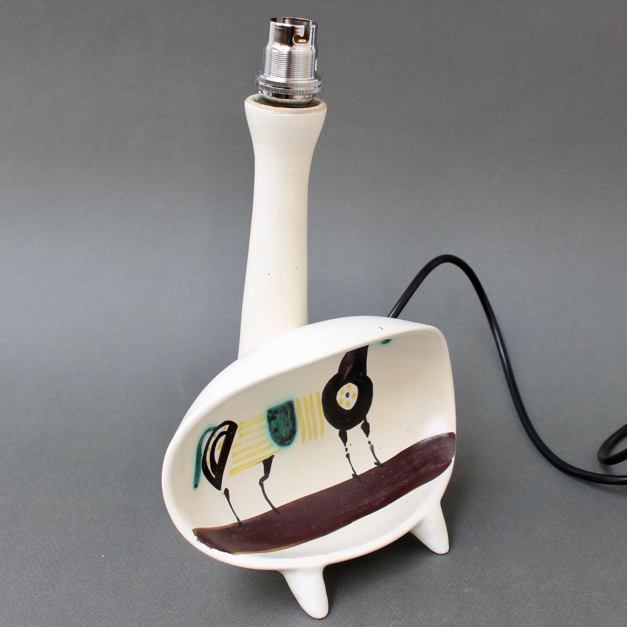 French Vintage Ceramic Table Lamp by Roger Capron, 'circa 1950s' For Sale 8
