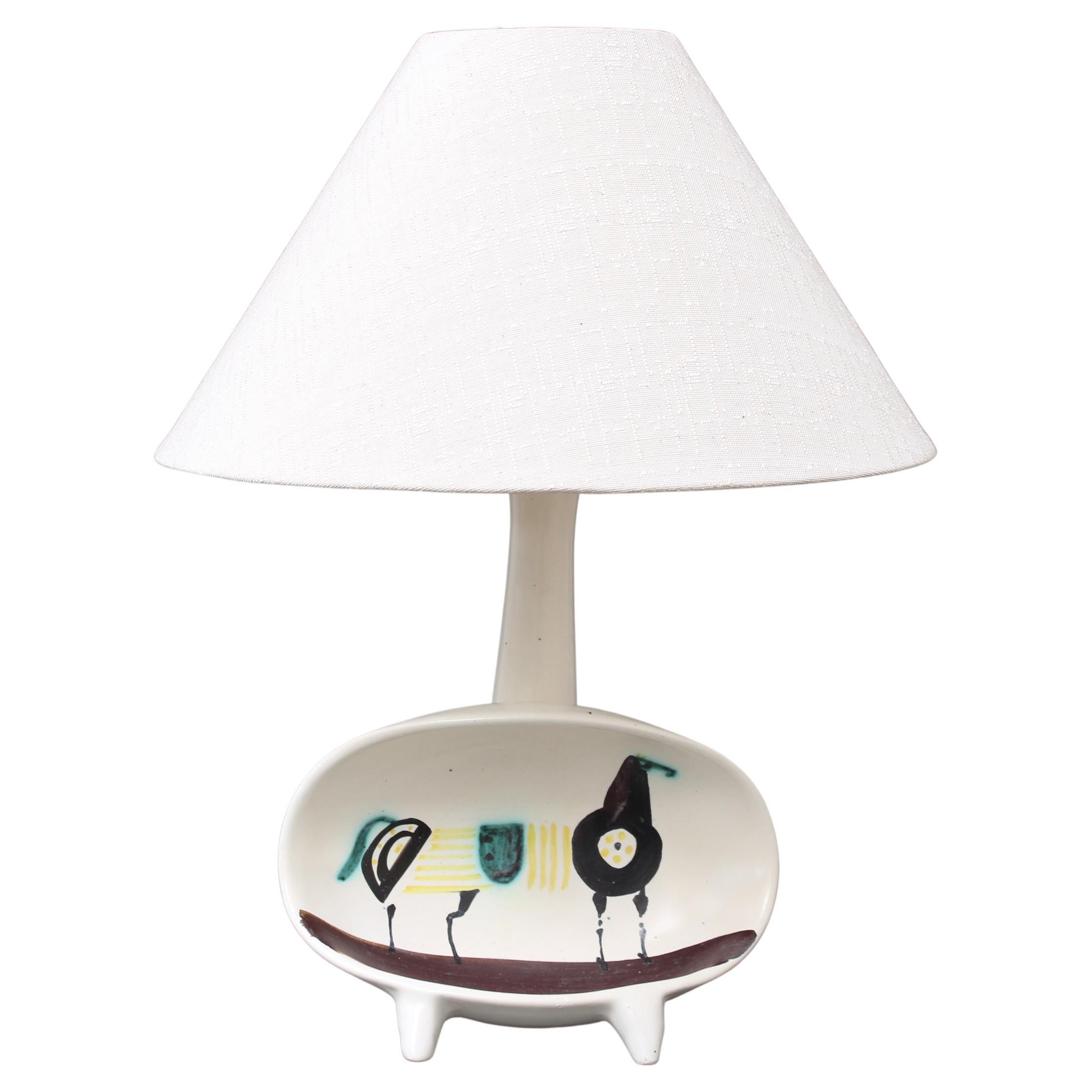 French Vintage Ceramic Table Lamp by Roger Capron, 'circa 1950s' For Sale