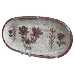 French Vintage Ceramic Tray by Gustave Reynaud / Le Mûrier - Large