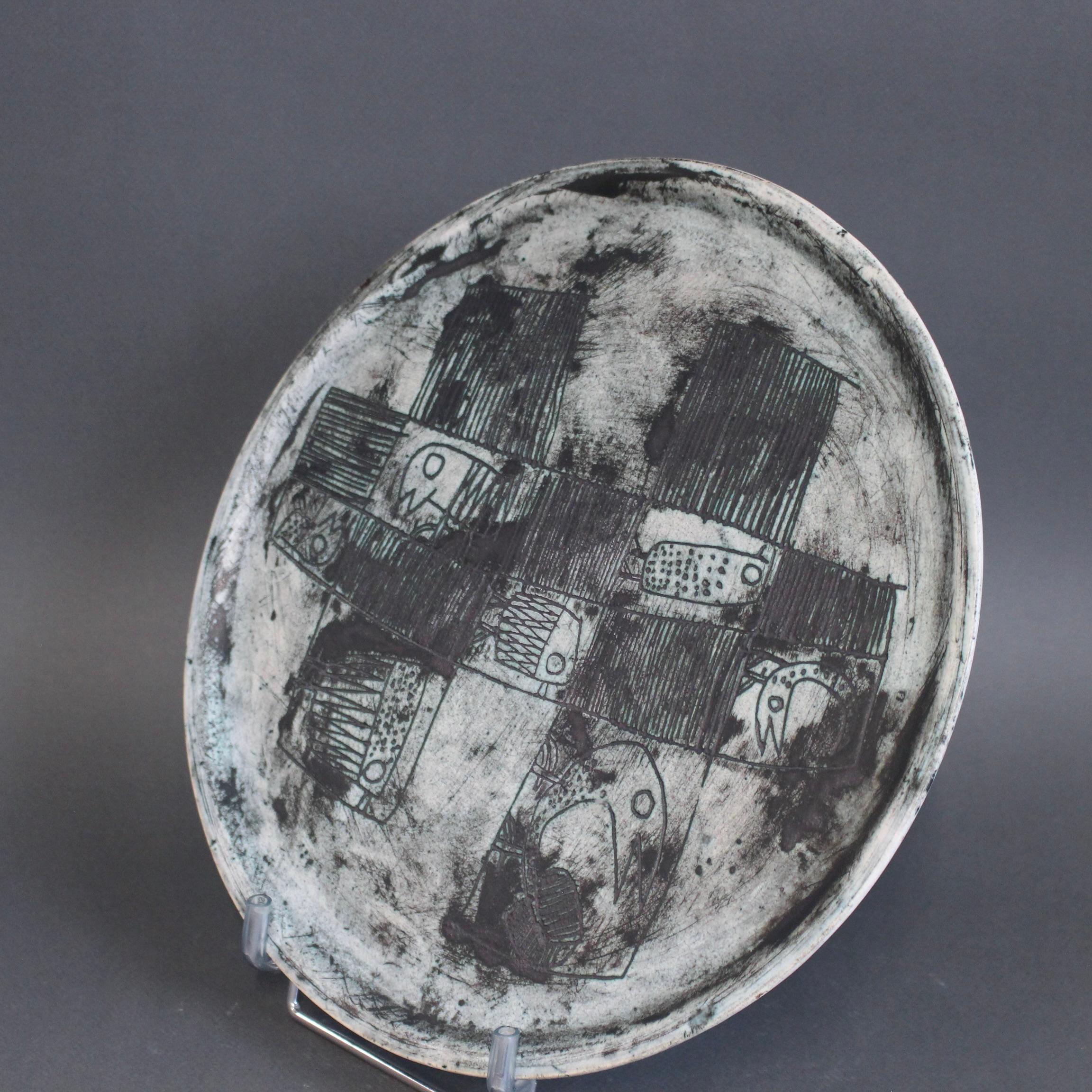 Plateau en céramique de Jacques Blin (circa 1950) Bon état - En vente à London, GB