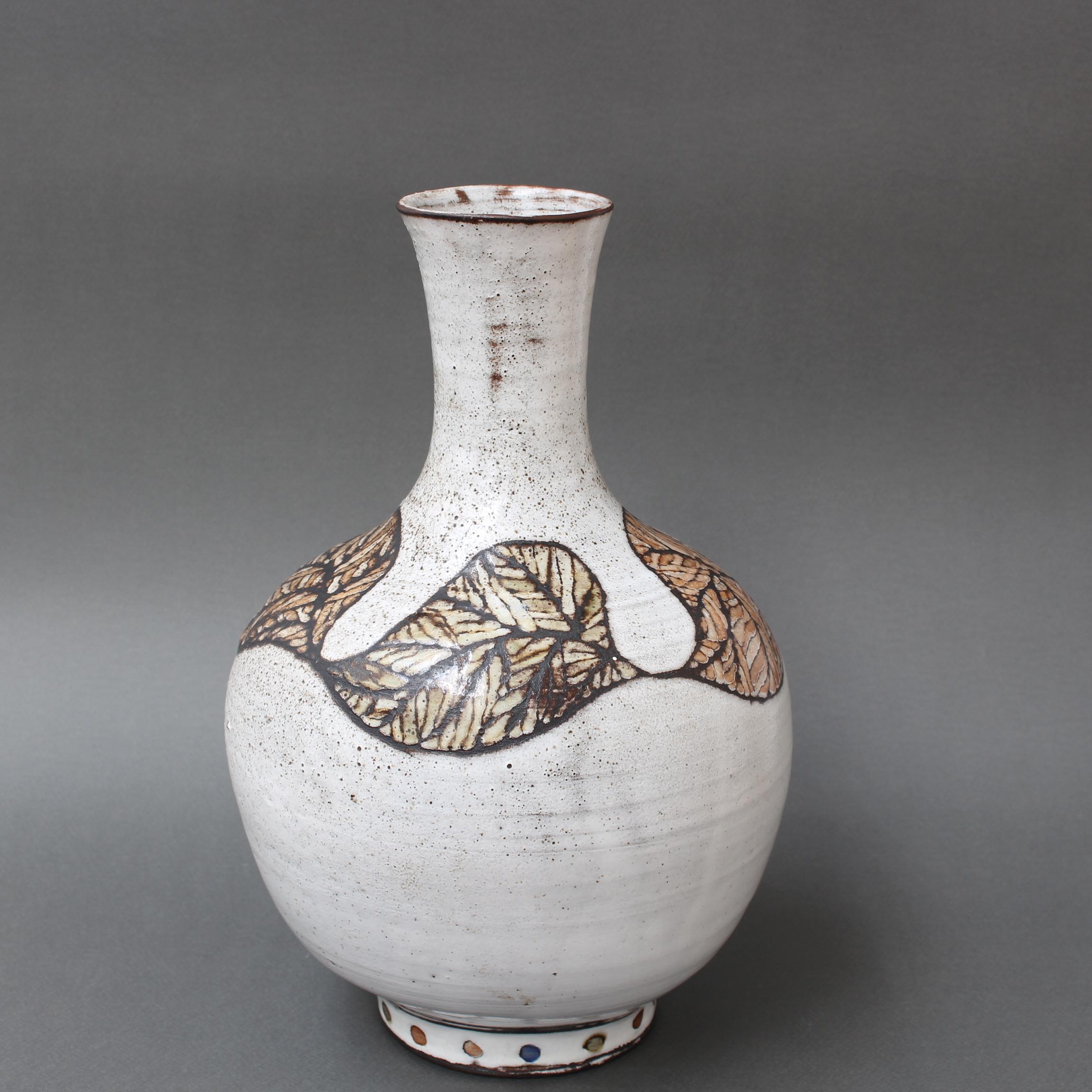 Late 20th Century French Vintage Ceramic Vase by Paul Quéré 'circa 1970s' For Sale