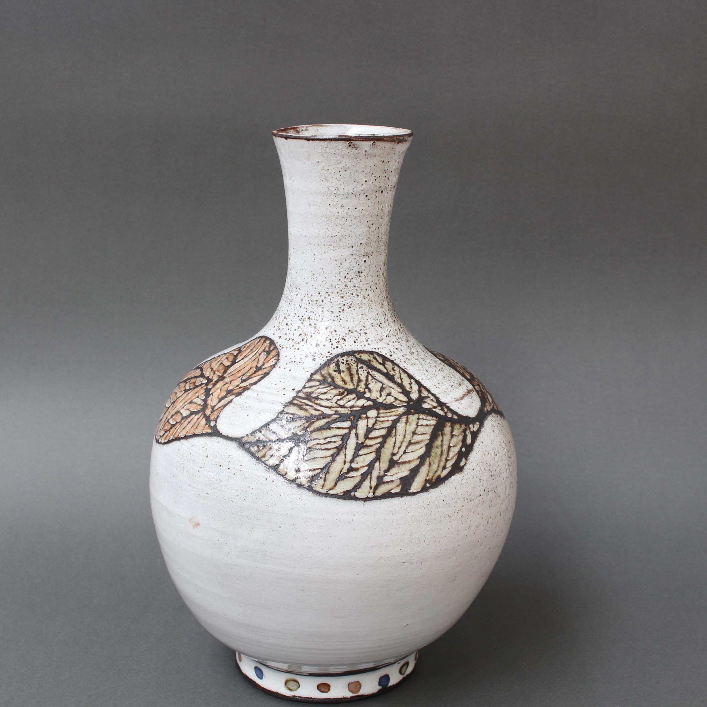 Céramique Vase en céramique vintage de Paul Quéré (circa 1970) en vente