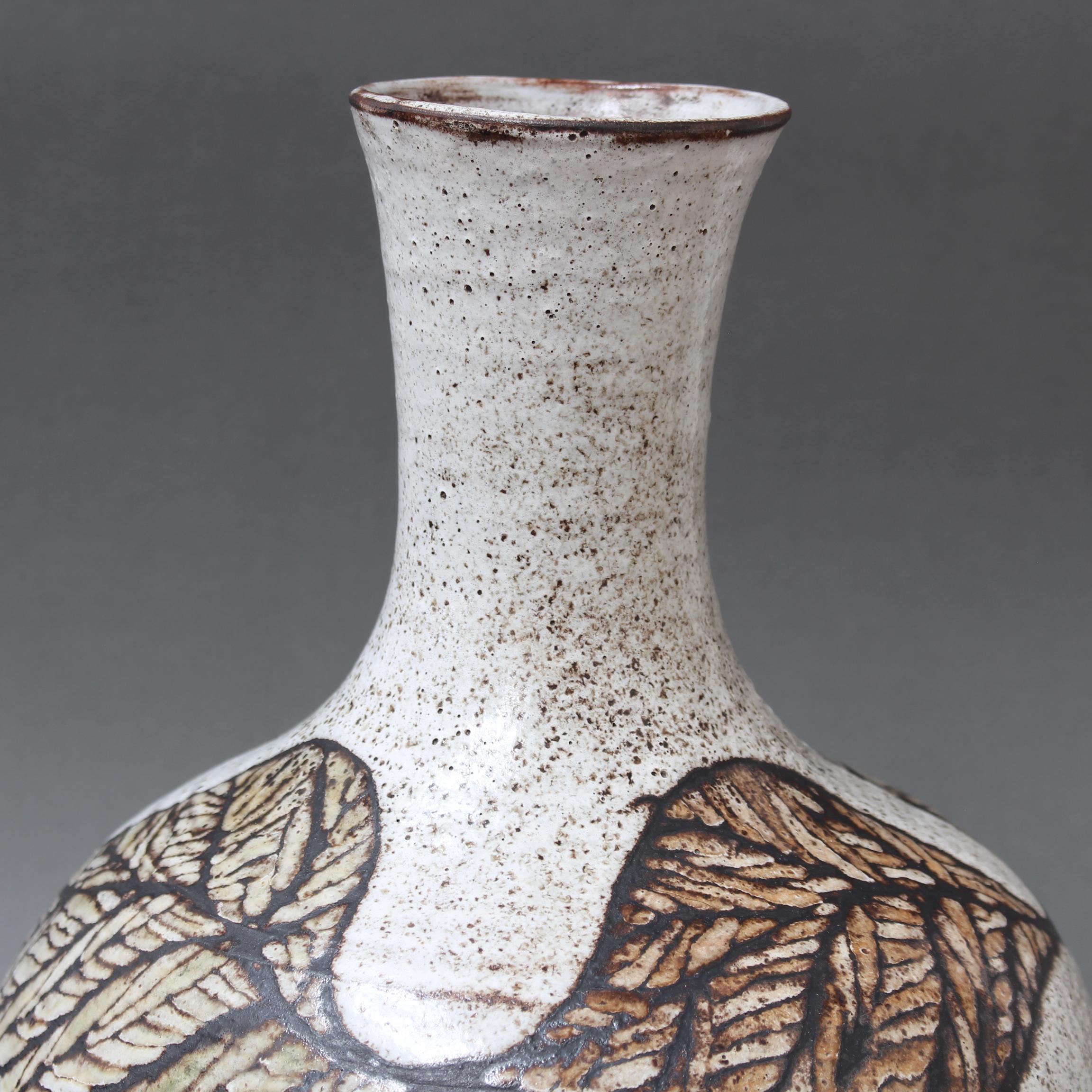 Vase en céramique vintage de Paul Quéré (circa 1970) en vente 2