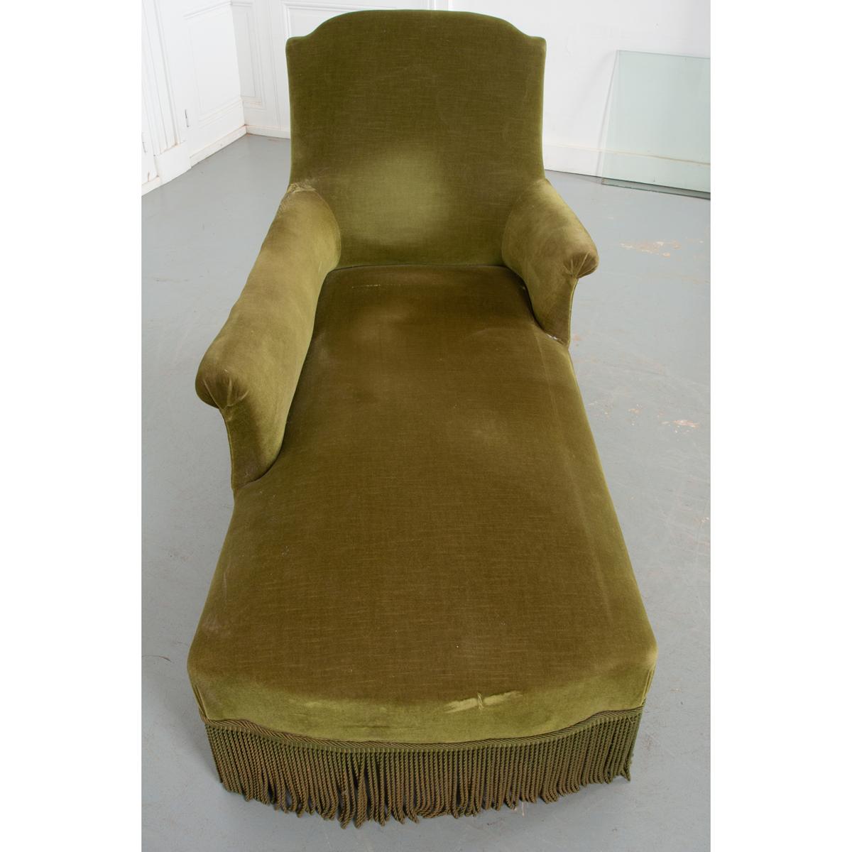 Other French Vintage Chaise with Fringe 