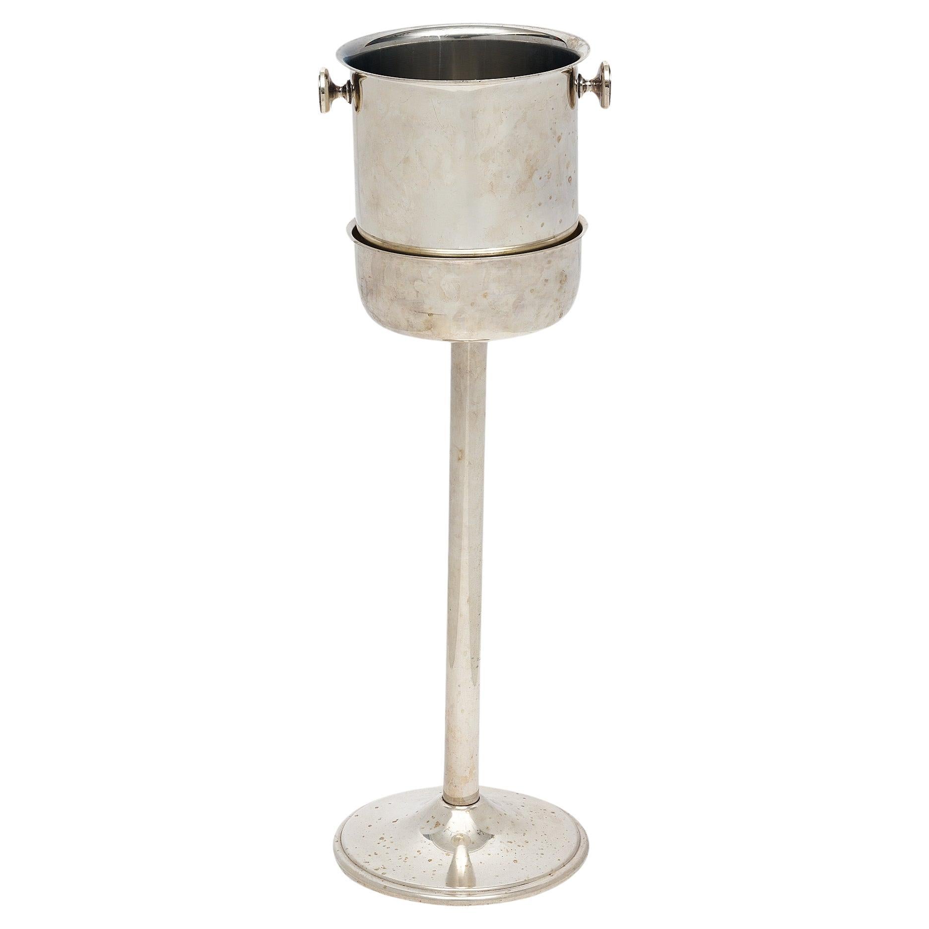 French Vintage Champagne Bucket and Stand