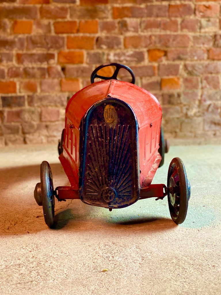 French Vintage Childs Pedal Car Metal Art Deco Era, circa 1930s at 1stDibs
