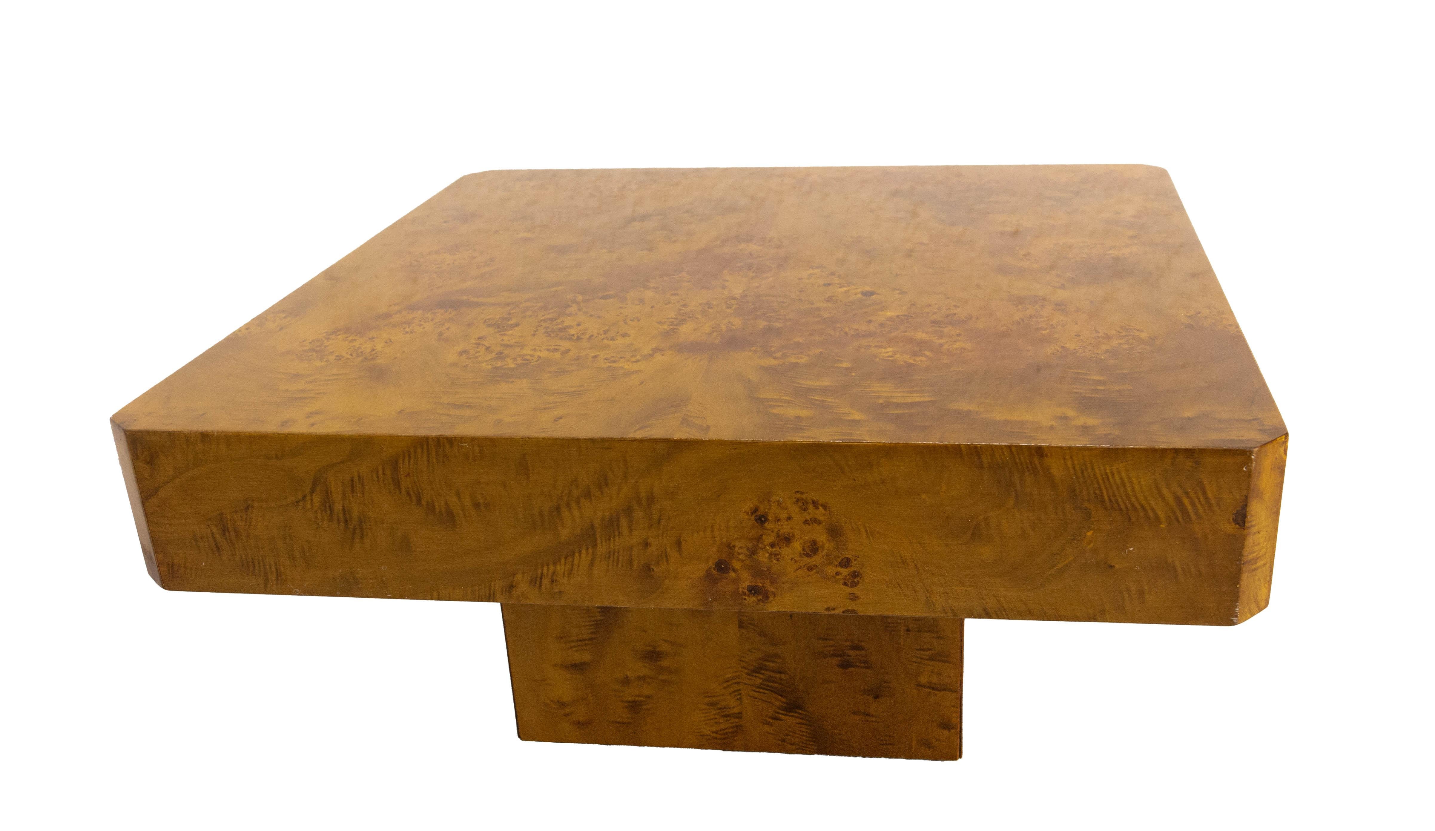 French Vintage Coffee Table, Elm Burl, circa 1970 In Good Condition In Labrit, Landes