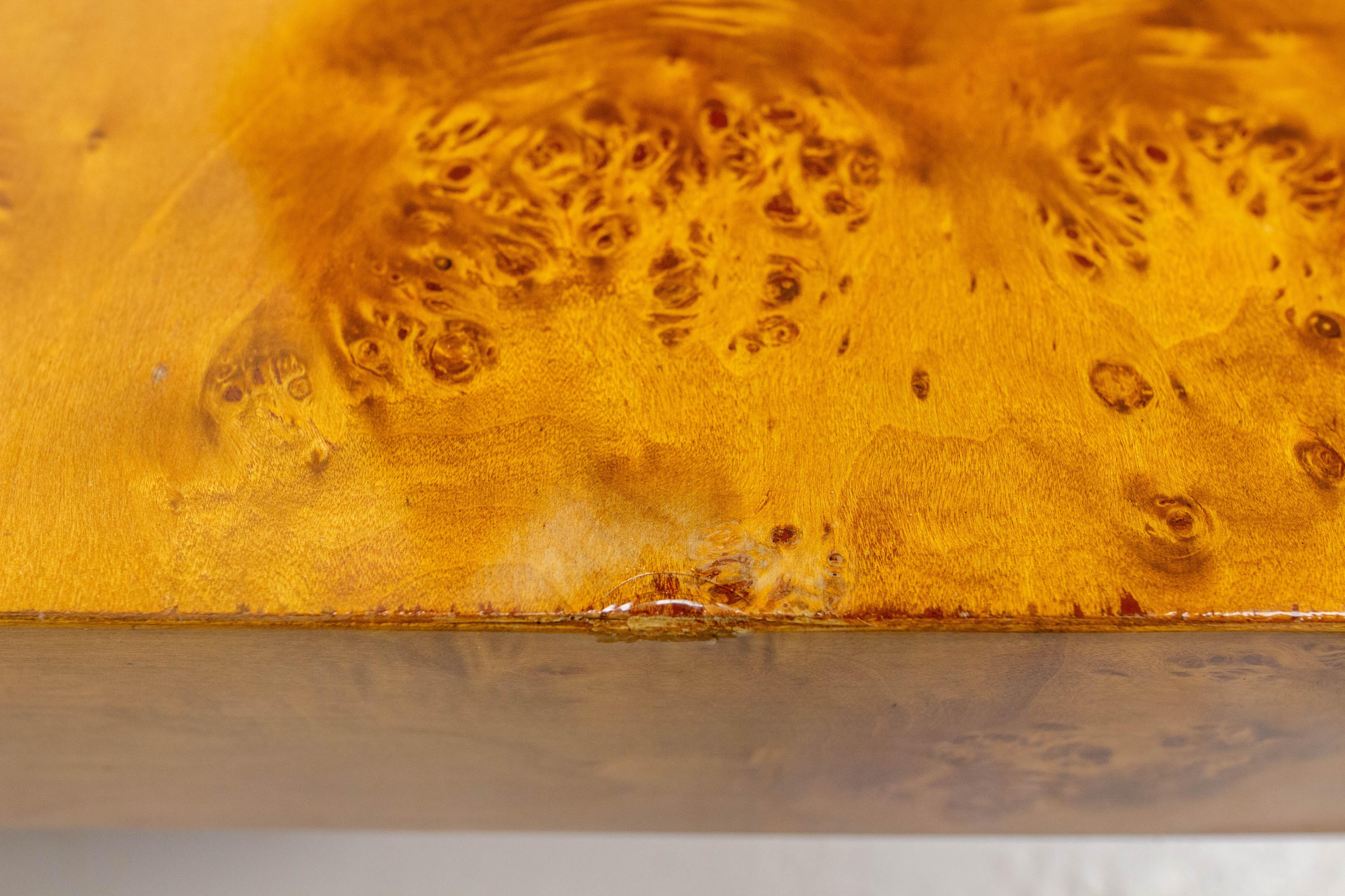 French Vintage Coffee Table, Elm Burl, circa 1970 2