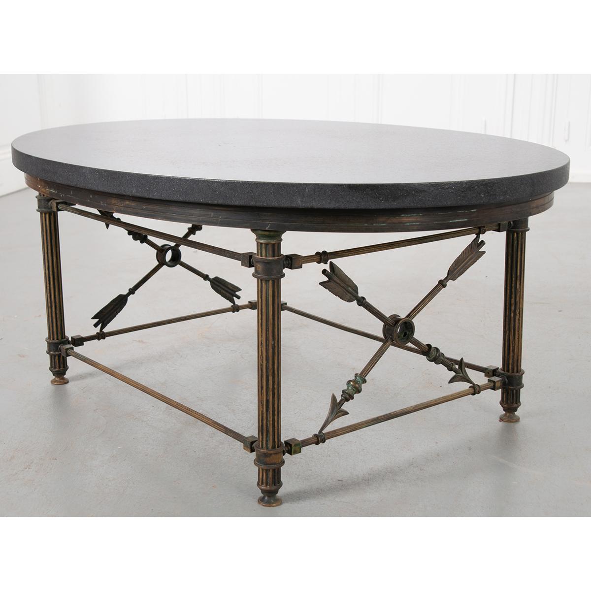 Brass French Vintage Coffee Table