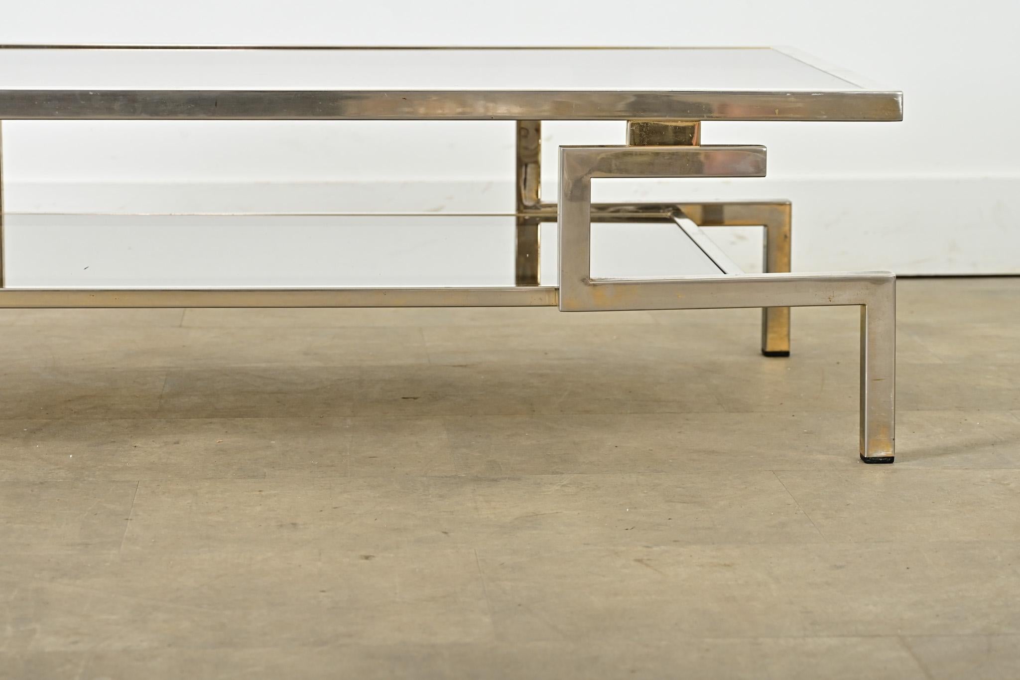 French Vintage Coffee Table in the Manner of Guy Lefèvre For Sale 3