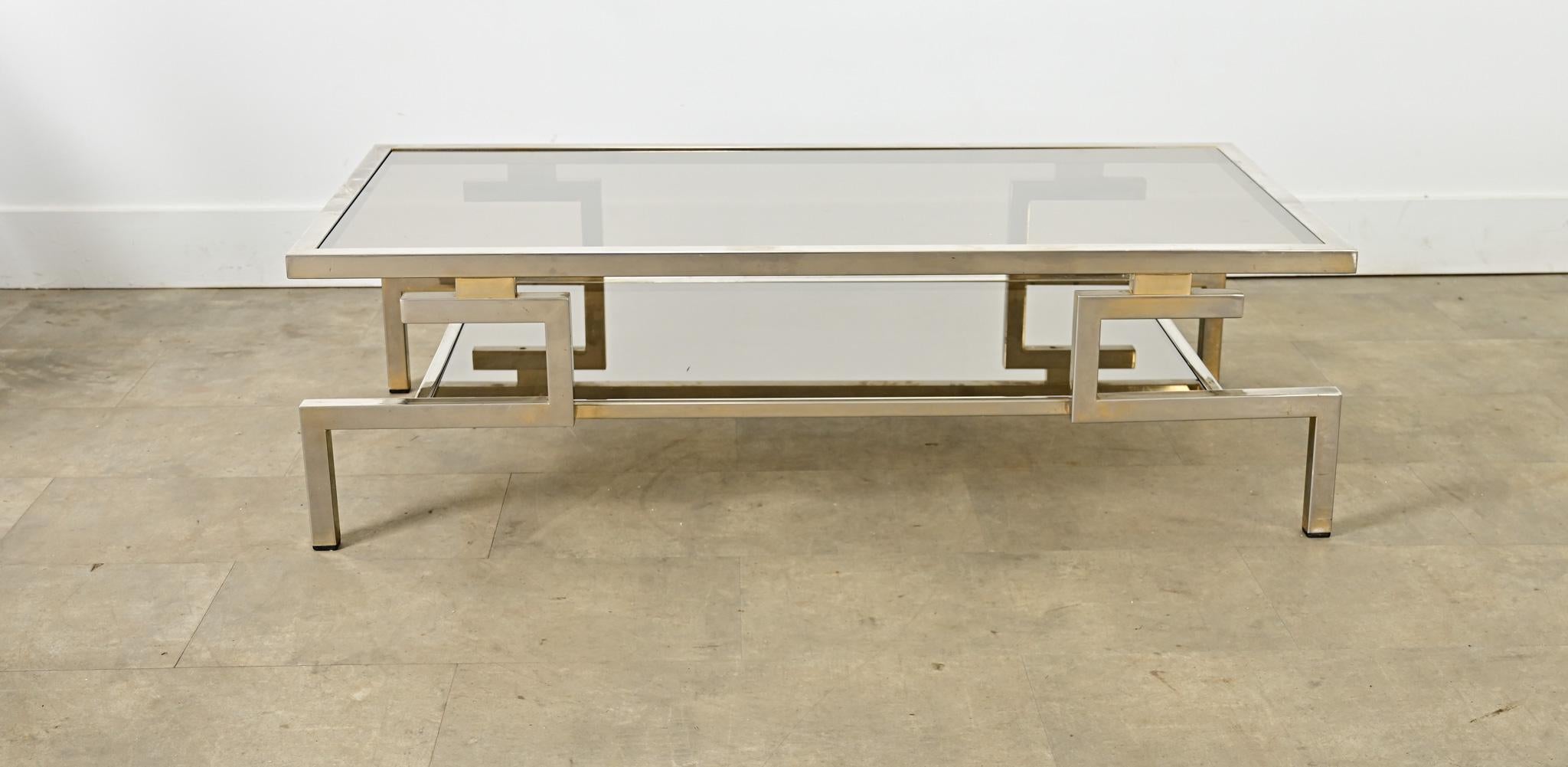 French Vintage Coffee Table in the Manner of Guy Lefèvre For Sale 4
