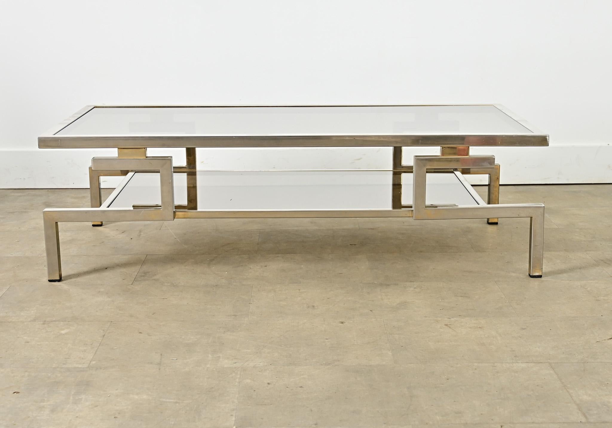 French Vintage Coffee Table in the Manner of Guy Lefèvre For Sale 5