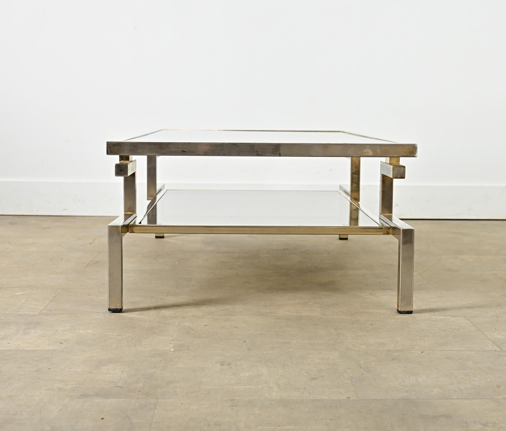 French Vintage Coffee Table in the Manner of Guy Lefèvre For Sale 6