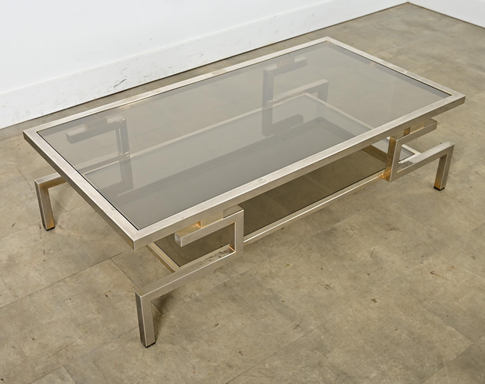 French Vintage Coffee Table in the Manner of Guy Lefèvre For Sale 1