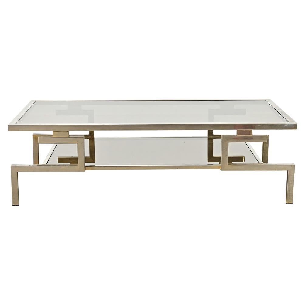 French Vintage Coffee Table in the Manner of Guy Lefèvre