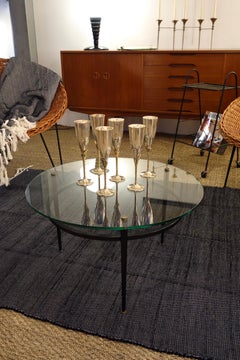 French Vintage Coffee Table Roger Le Bihan, 1950s