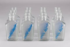 French Vintage Collection 12 Cristal Anis Clear Water Drink Bottles Pitchers