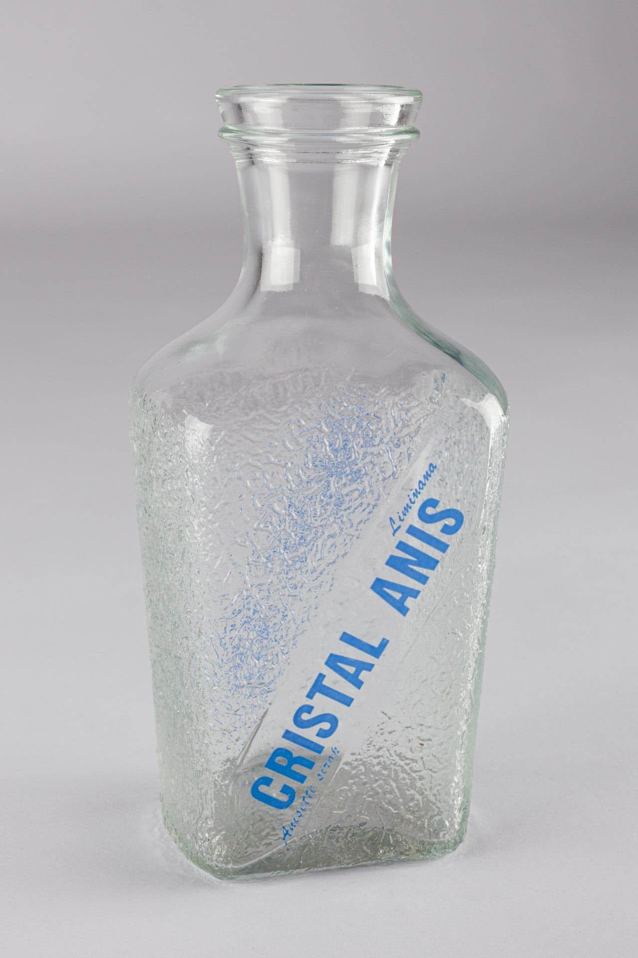 Francese French Collection 12 Cristal Anis Clear Water Drink Bottles Brocche d'acqua vintage in vendita