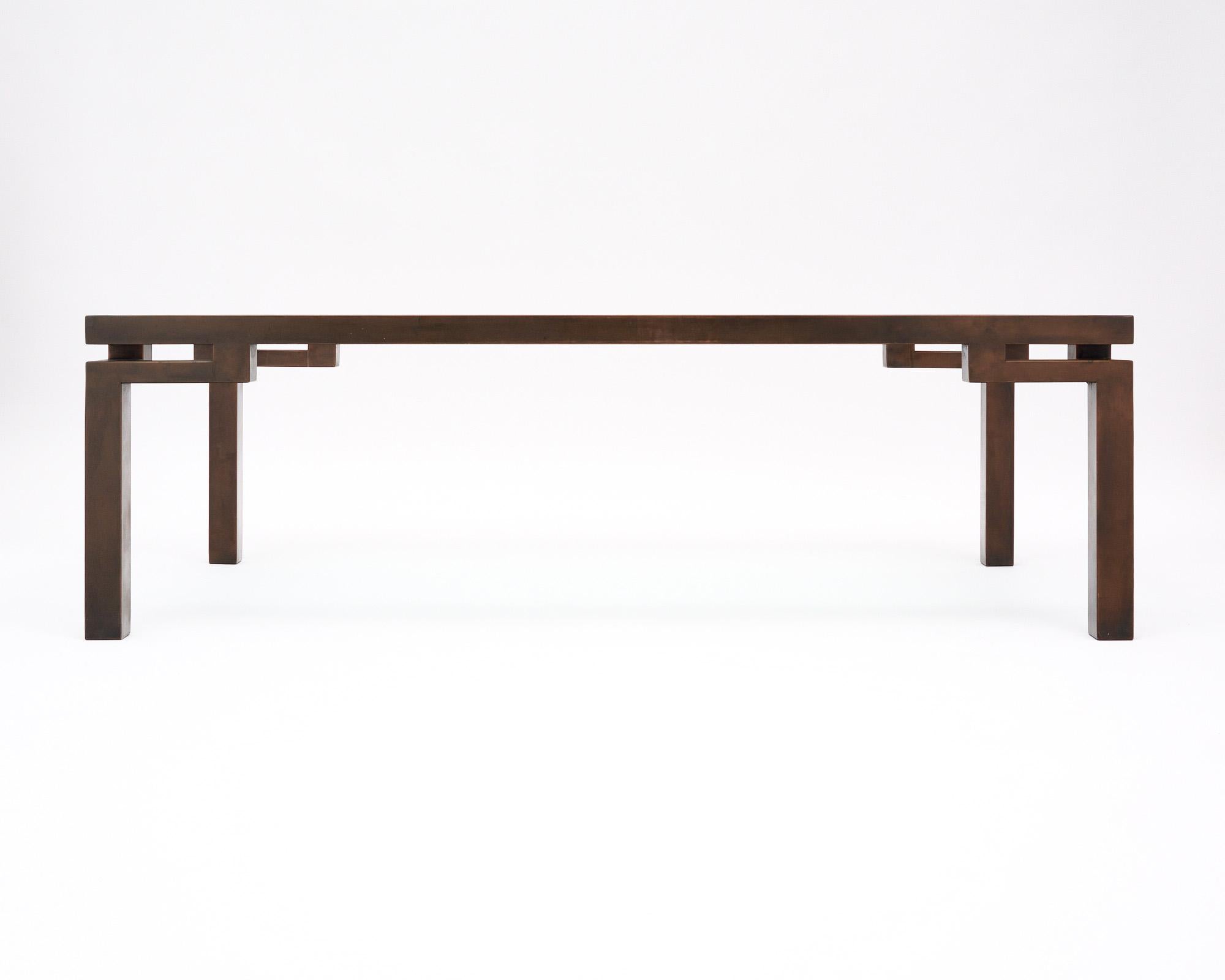 Französisch Vintage Kupfer Couchtisch im Angebot 1