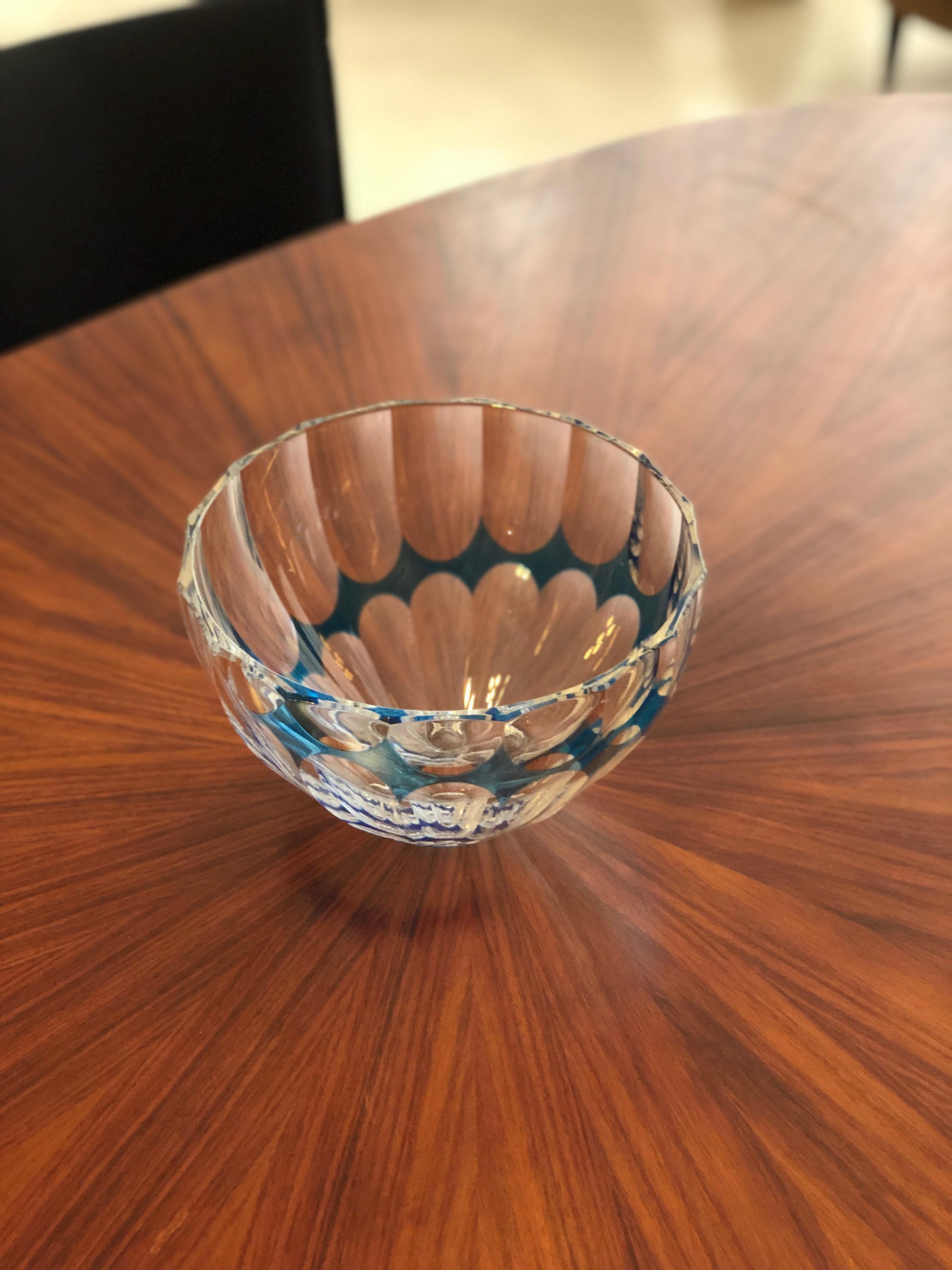 French Vintage Crystal Bowl or Centerpiece by Saint Louis, 1960-1970 In Good Condition In Paris, FR