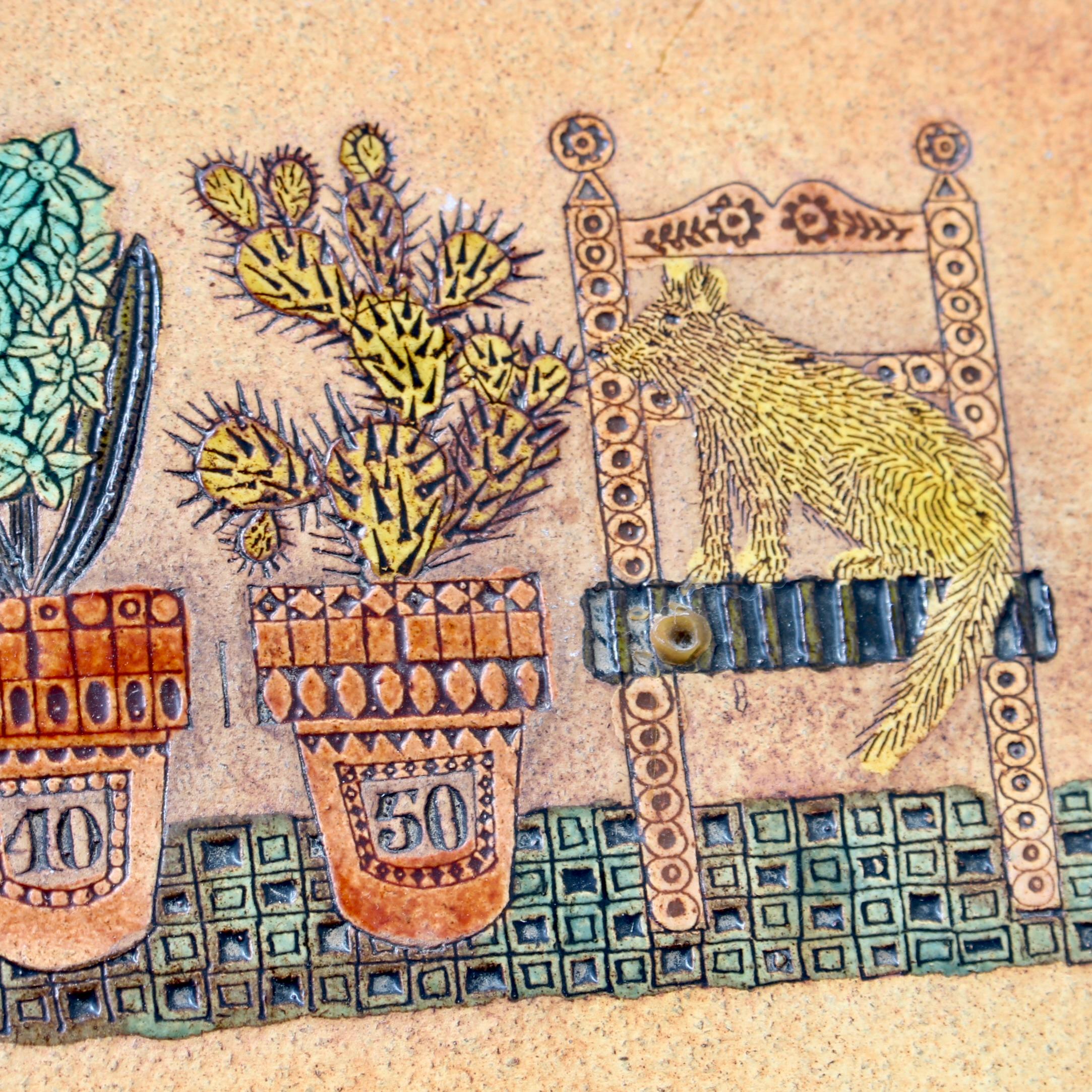 Pannello decorativo francese in ceramica d'epoca di Roger Capron (circa anni '70) 6
