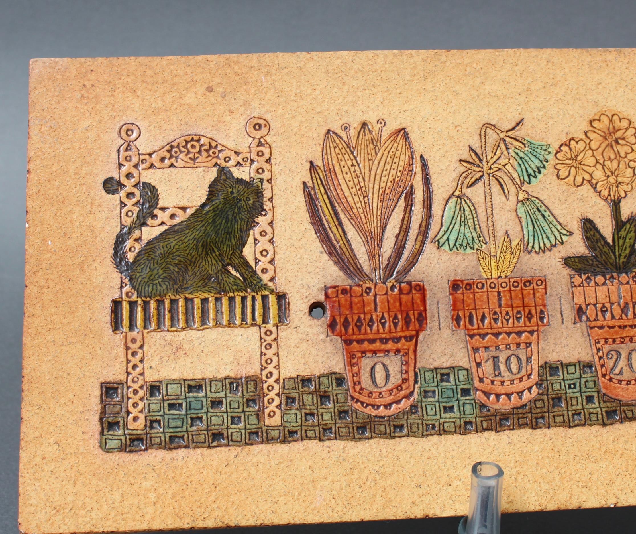 Pannello decorativo francese in ceramica d'epoca di Roger Capron (circa anni '70) 1