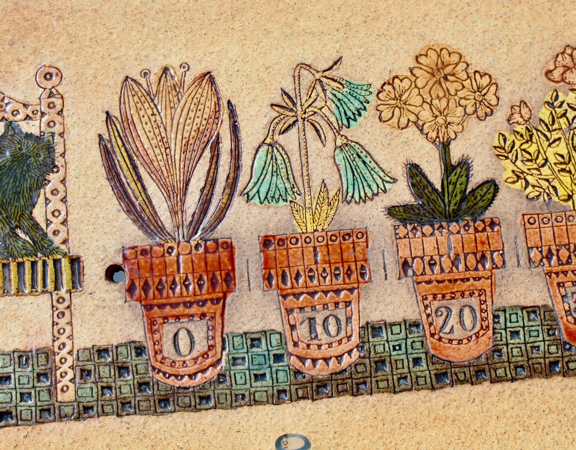 Pannello decorativo francese in ceramica d'epoca di Roger Capron (circa anni '70) 2