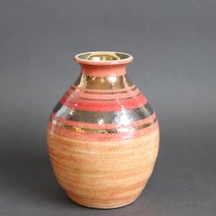 Dekorative französische Vintage Vase aus Keramik von Georges Pelletier (um 1970)