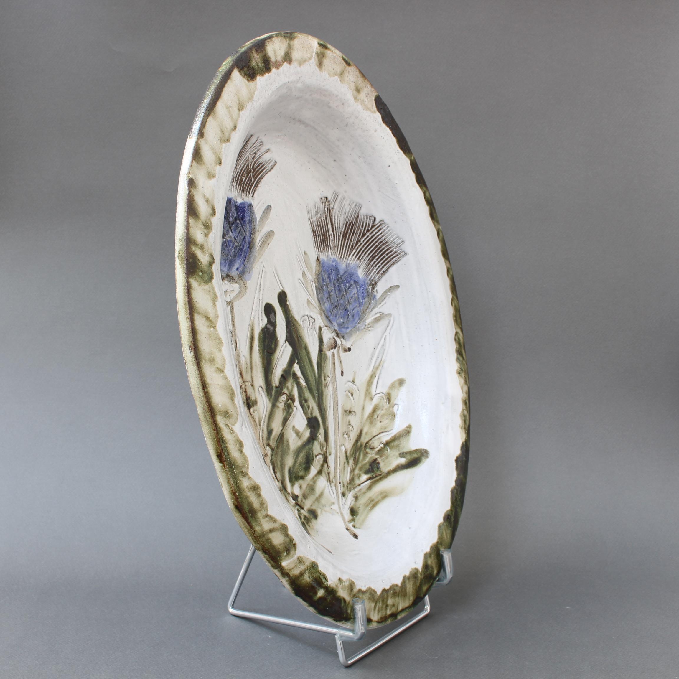 French Vintage Decorative Platter by Albert Thiry 'circa 1970s' In Good Condition For Sale In London, GB