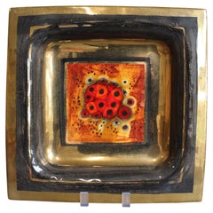 French Vintage Decorative Wall Hanging Plate by Georges Pelletier