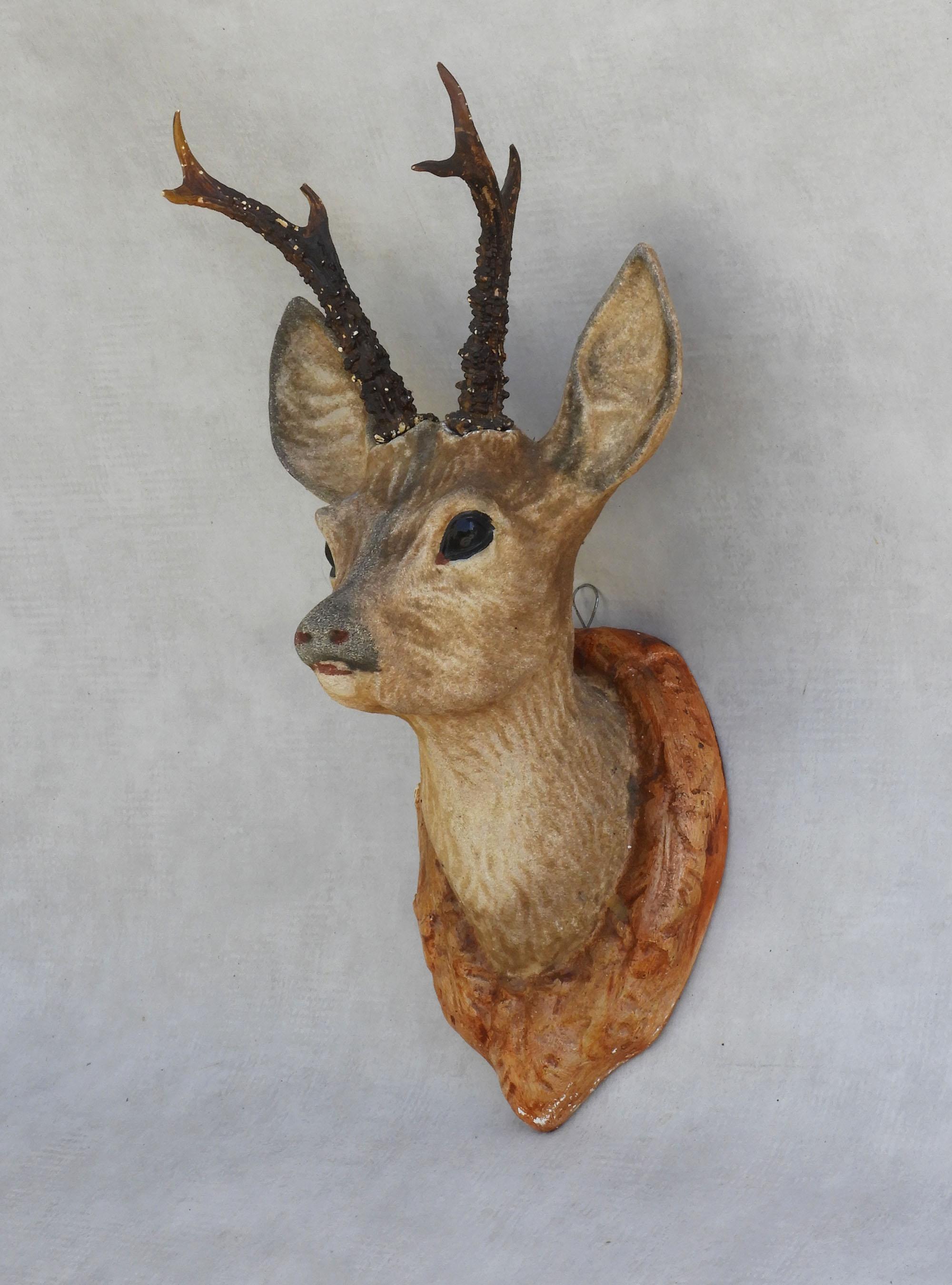 plaster deer head