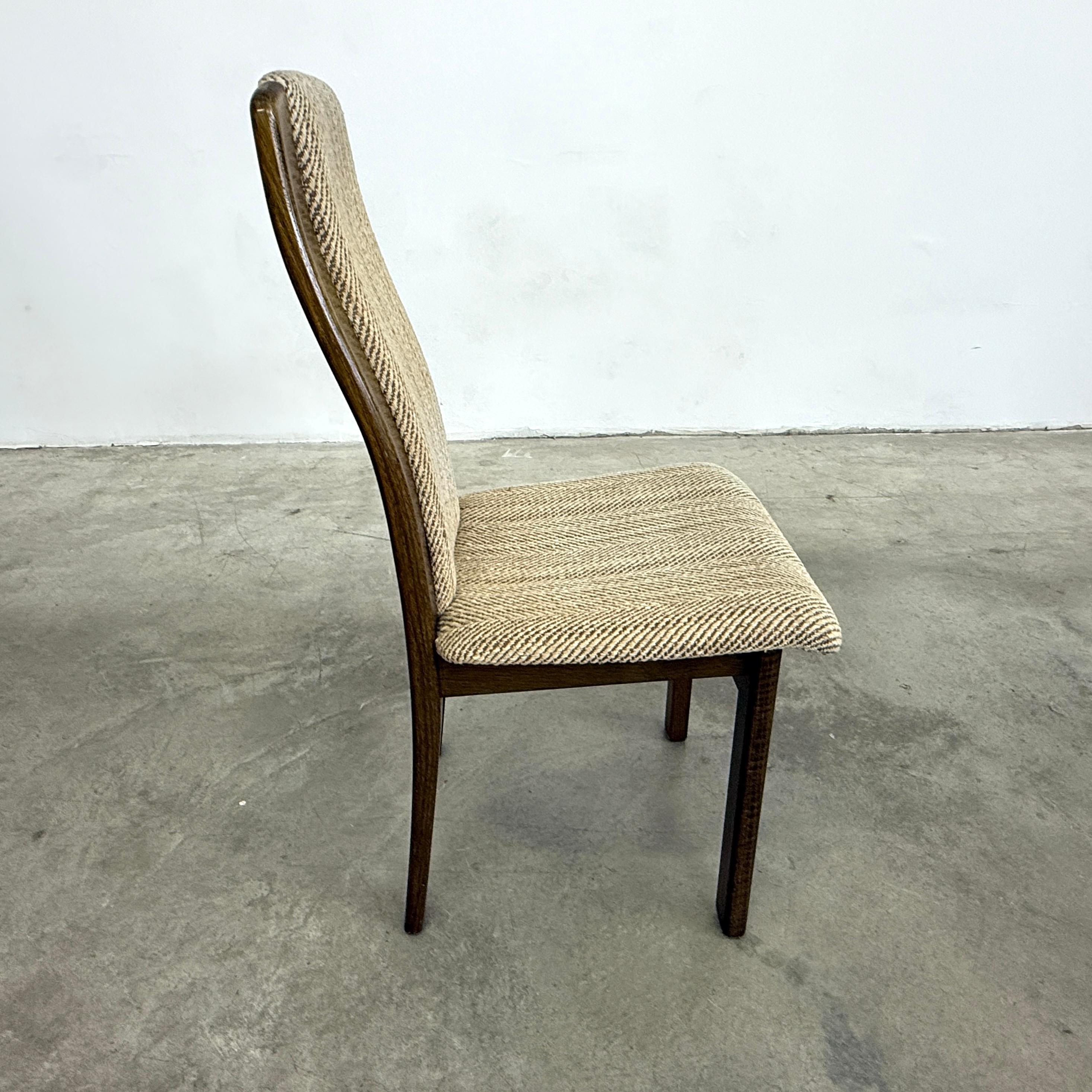 Tissu Chaises de salle à manger françaises vintage, 1970 - Lot de 6 en vente