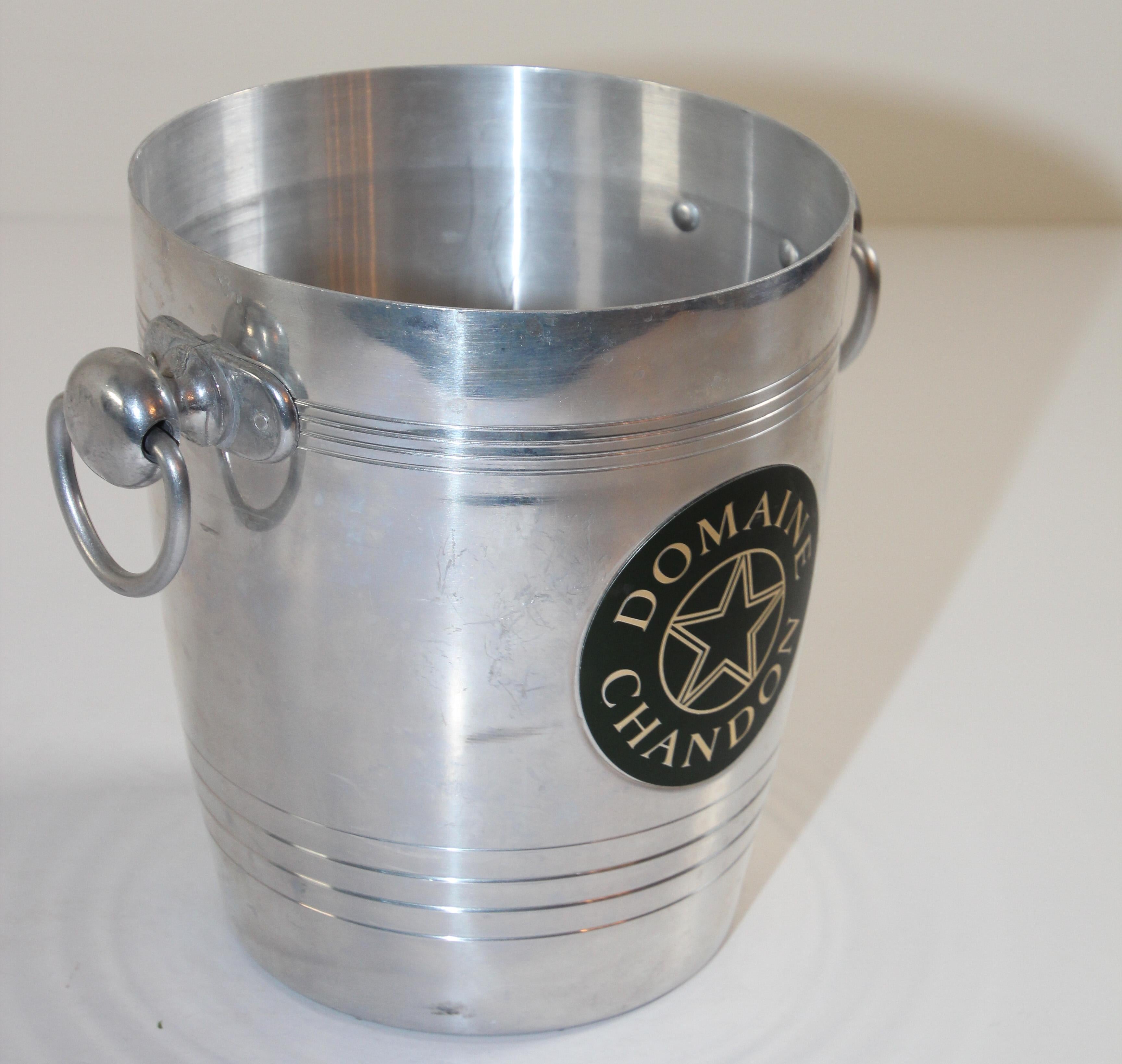 Cold-Painted French Vintage Domaine Chandon Champagne Ice Bucket Cooler
