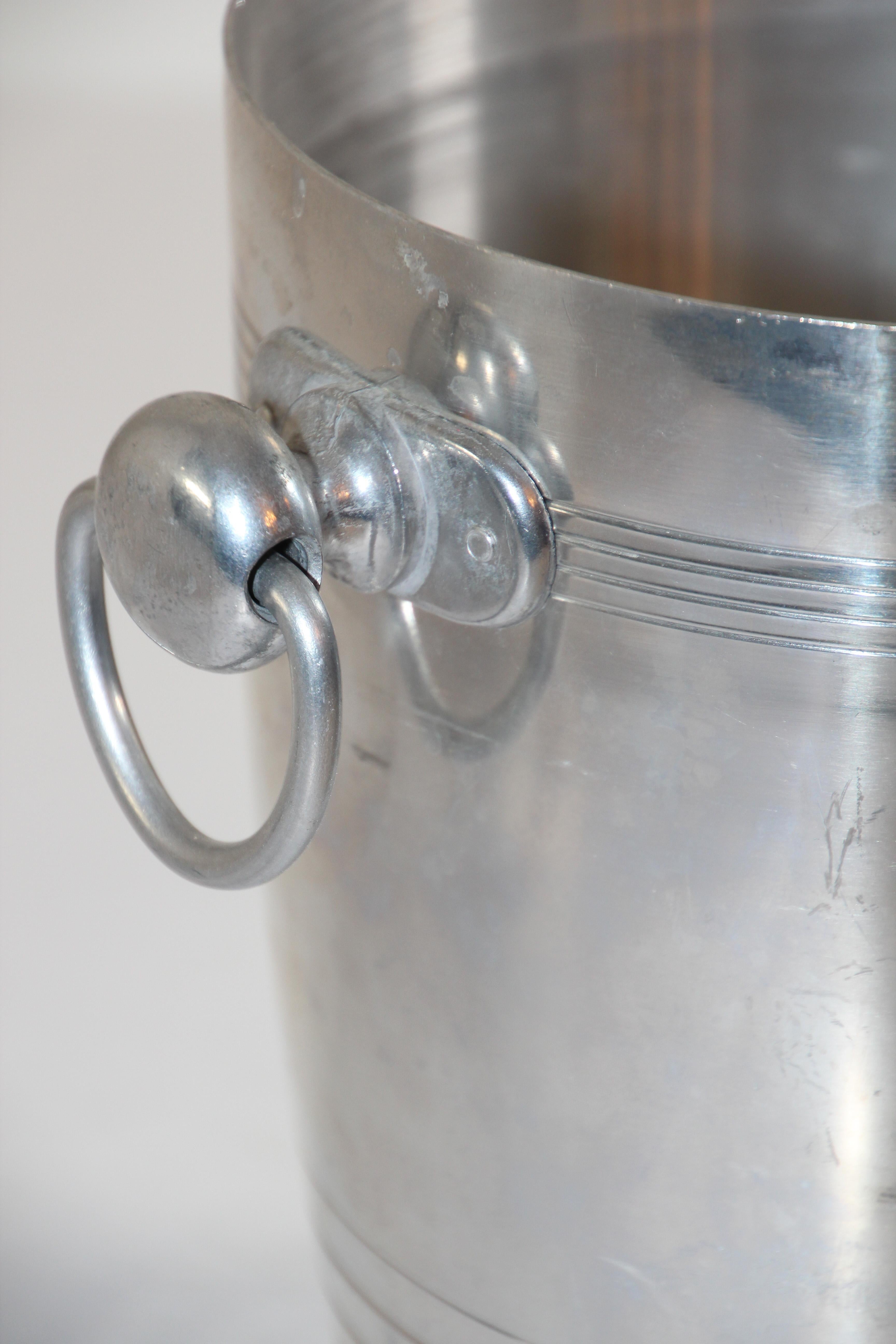 French Vintage Domaine Chandon Champagne Ice Bucket Cooler In Good Condition In North Hollywood, CA