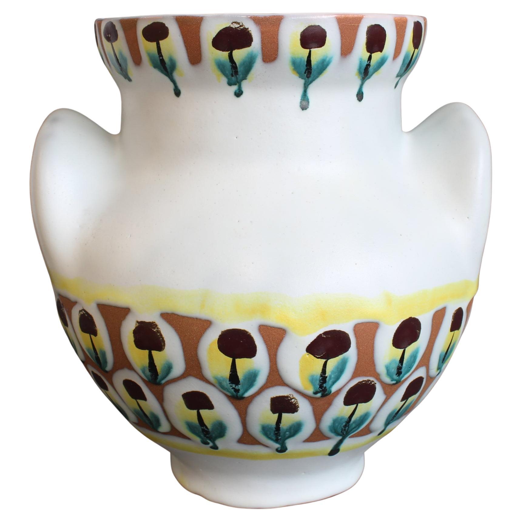 Vaso con orecchie vintage francese di Roger Capron - Grande