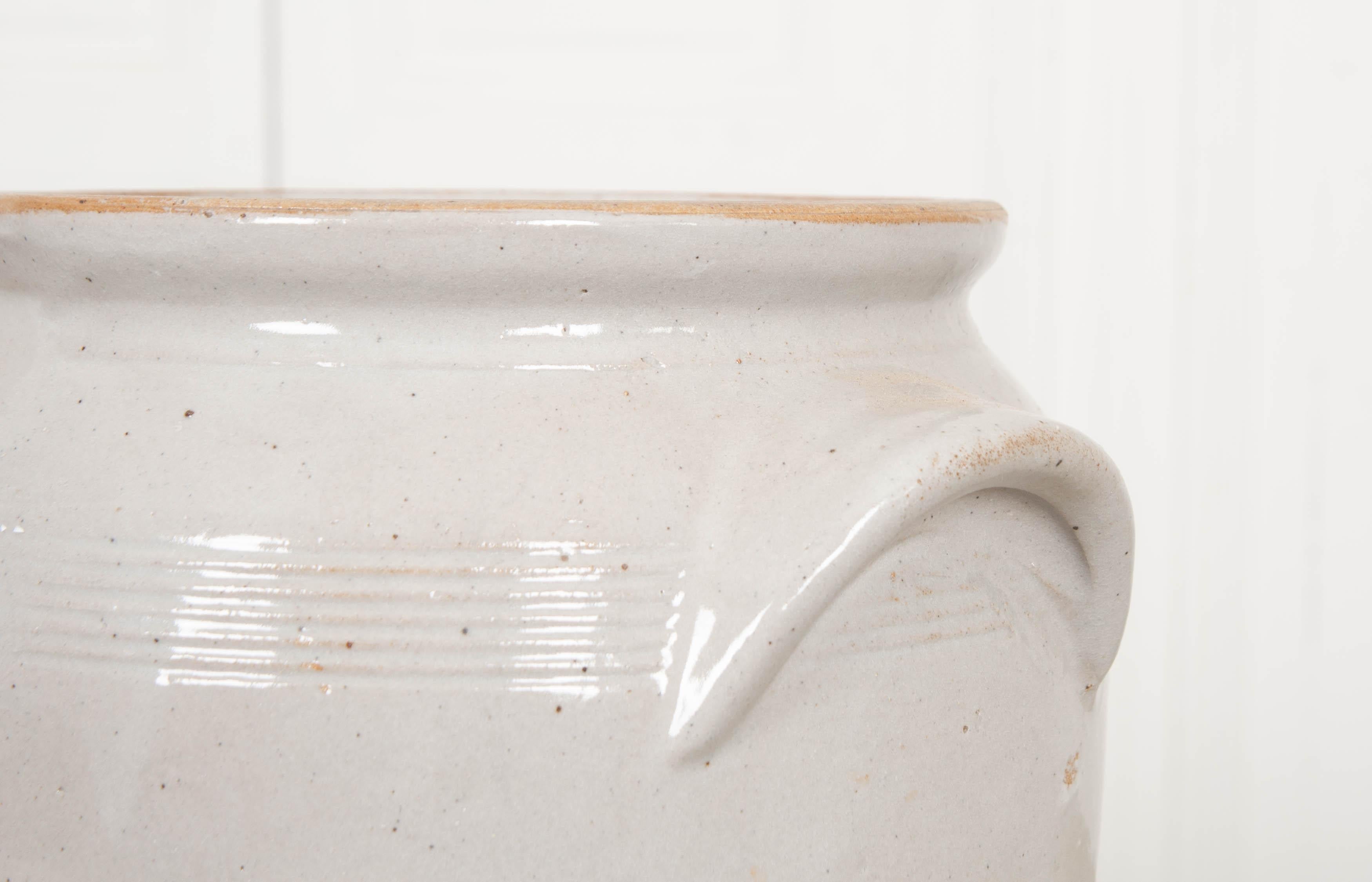 French Provincial French Vintage Earthenware Crock