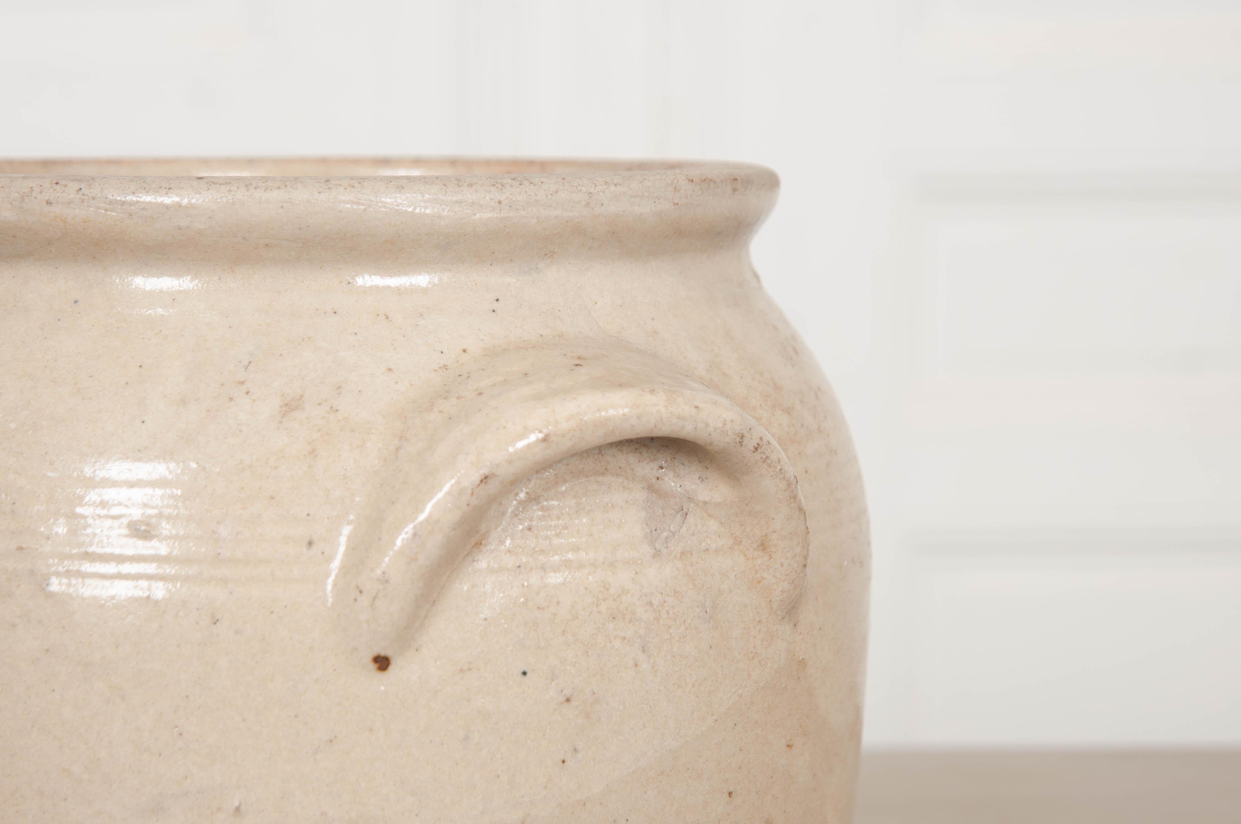 French Vintage Earthenware Crock In Good Condition In Baton Rouge, LA